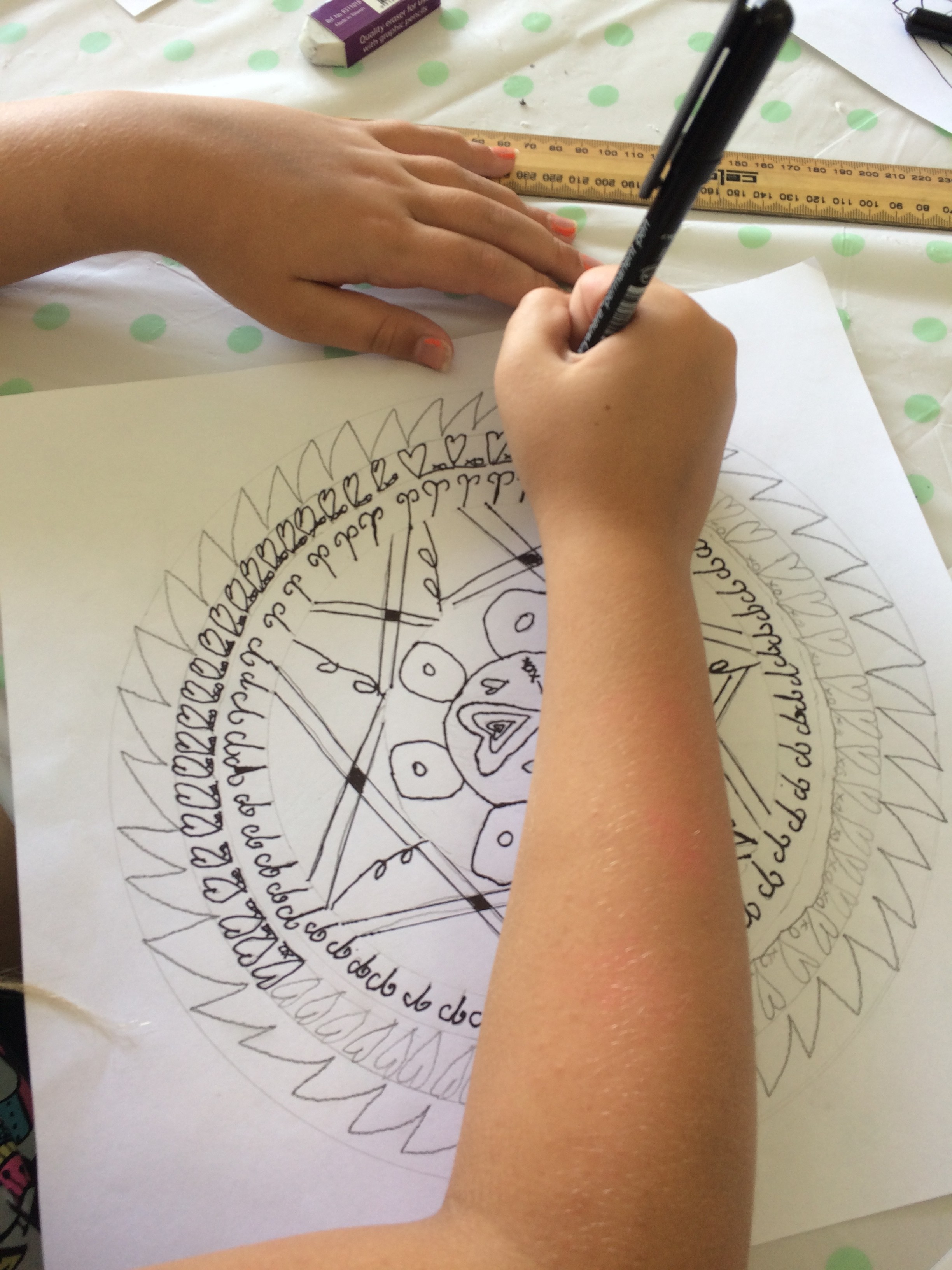 Kids mandala drawing